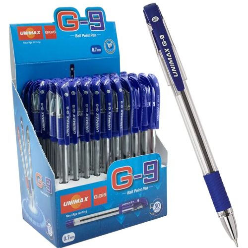 UNIMAX GIGIS G9 BALL PEN 0.7 BLUE (1X50)                 
