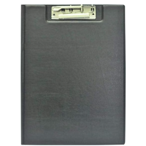 FIS PVC CLIP BOARD DOUBLE A4 W/PRESSURE CLIP BK (FSCB0302BK)