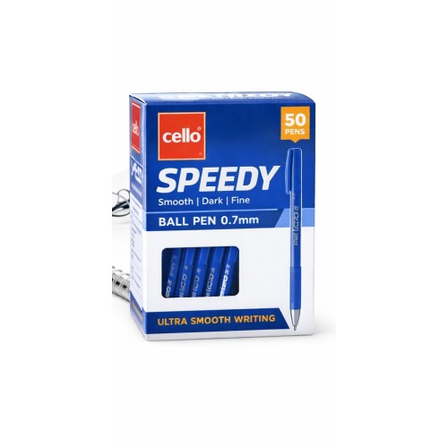 CELLO SPEED PLUS BALL PEN 0.7MM BLUE (1X50)                       