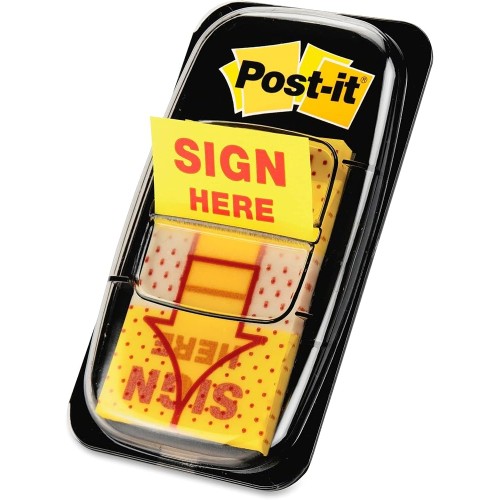 3M FLAG SIGN HERE 680-9(1X12) 1 PKT 12CARD         