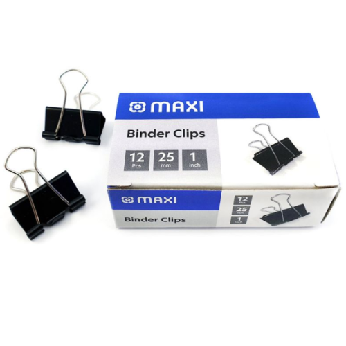 MAXI BINDER CLIP 25MM(1X12)     