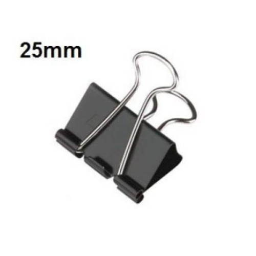 DELI DELUXE BINDER CLIP 25MM 1" (1X12)DE-111 