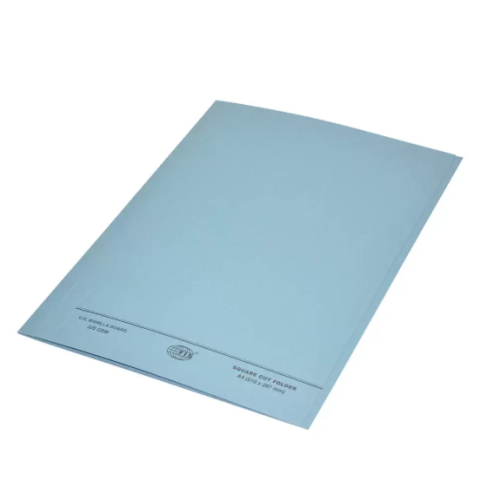 FIS SQUARE CUT FOLDER 320G A4 BLUE W/O FASTENER (FSFF9A4BL)   