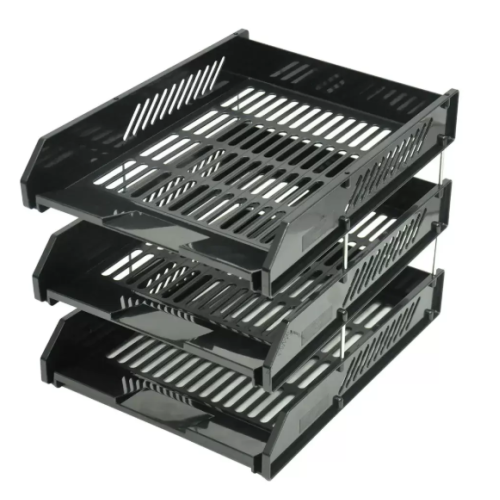 FIS PLASTIC FILE TRY 3TRAYS BLACK (FSOT10431BK)                                                      