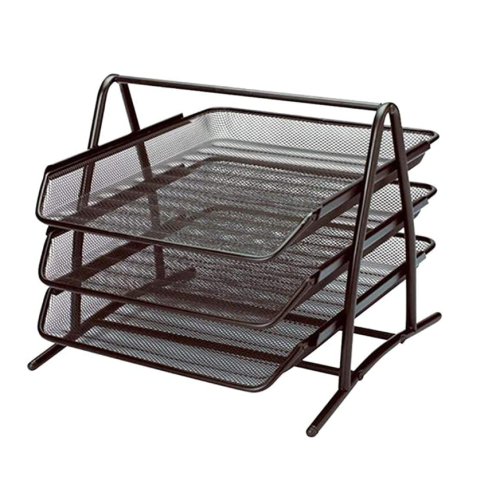 PARTNER 3 TIER LETTER TRAY BLACK PT-62001                     