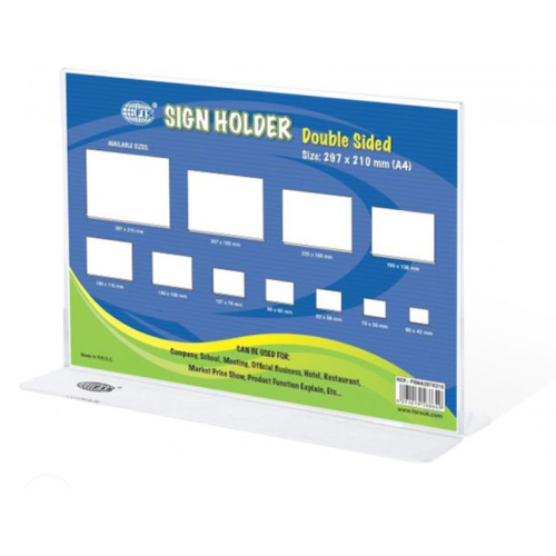 FIS ACRYLIC OBLONG S HOLDER DOUBLE SIDE 297X210MM(FSNA297X210N)             