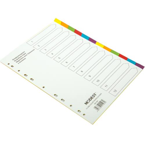 MODEST DIVIDER 12 COLOR TAB PVC FOLDEX FX121 