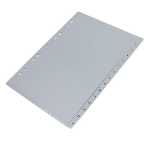 FIS PP 1-15 GREY DIVIDER A4 (FSDV1-15) 20 SET                 