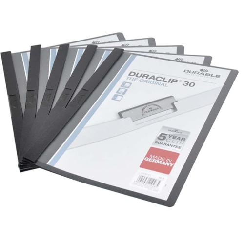 DURABLE DURACLIP FILE 30(1X25)BK DUPG2200-01           