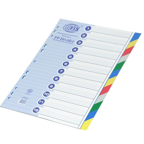 FIS PP 12 COLOR DIVIDER A4 (FSDV12)       