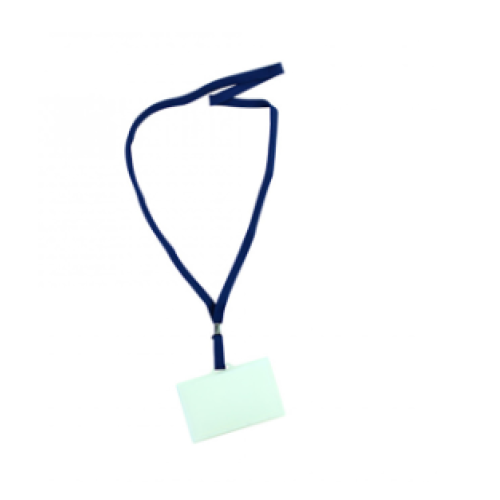 FIS NAME BADGE WITH FLAT LANYARD -BLUE VERTICAL(FSNAST8001BL)                                       