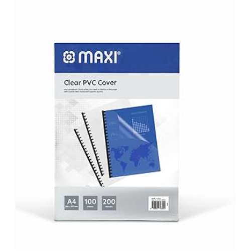 MAXI BINDING SHEET CLEAR A4, 200 MIC(1X100)  