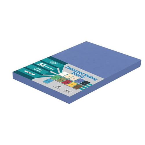 FIS EMBOSSED BINDING SHEET 230GSM A4 BLUE     